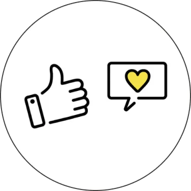 いいねマークのイラスト